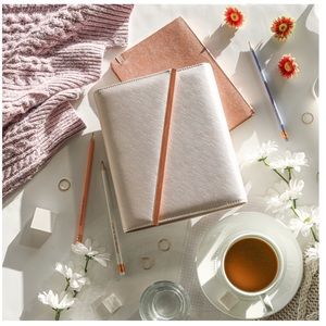 The Happiness Planner- Brand new Rose gold leather